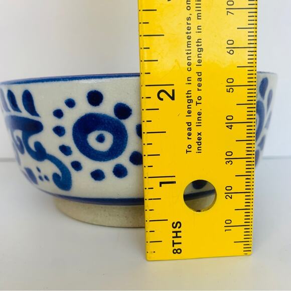 Vintage Mexican Stoneware Pottery Bowl - Picture 2 of 8